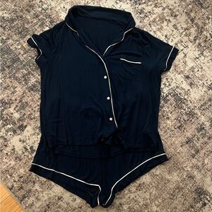 Stars Above Navy Blue Pajama Set